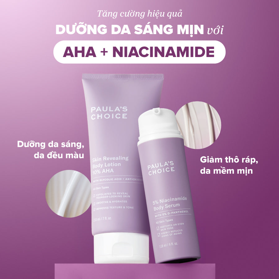 Tinh chất làm sáng và làm dịu da cơ thể với 5% Niacinamide 5% Niacinamide Body Serum