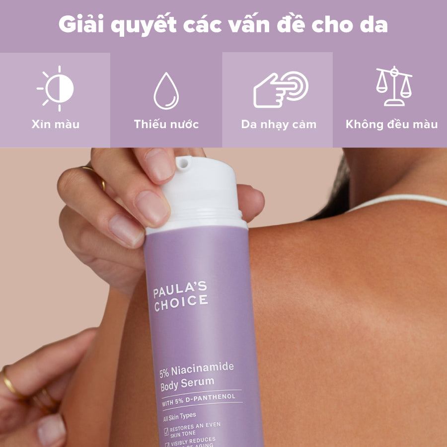 Tinh chất làm sáng và làm dịu da cơ thể với 5% Niacinamide 5% Niacinamide Body Serum